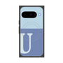 プレミアムスクエアケース with Pixelsnap［ オリジナル - initial two tone - U blue ］