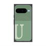 プレミアムスクエアケース with Pixelsnap［ オリジナル - initial two tone - U green ］