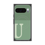 プレミアムスクエアケース with Pixelsnap［ オリジナル - initial two tone - U green ］