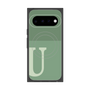 プレミアムスクエアケース with Pixelsnap［ オリジナル - initial two tone - U green ］