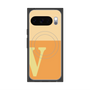 プレミアムスクエアケース with Pixelsnap［ オリジナル - initial two tone - V orange ］