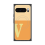 プレミアムスクエアケース with Pixelsnap［ オリジナル - initial two tone - V orange ］