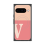 プレミアムスクエアケース with Pixelsnap［ オリジナル - initial two tone - V pink ］