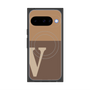 プレミアムスクエアケース with Pixelsnap［ オリジナル - initial two tone - V brown ］
