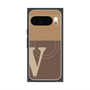 プレミアムスクエアケース with Pixelsnap［ オリジナル - initial two tone - V brown ］
