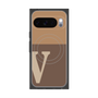 プレミアムスクエアケース with Pixelsnap［ オリジナル - initial two tone - V brown ］