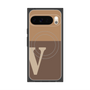 プレミアムスクエアケース with Pixelsnap［ オリジナル - initial two tone - V brown ］
