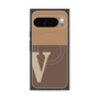 プレミアムスクエアケース with Pixelsnap［ オリジナル - initial two tone - V brown ］