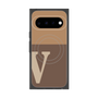 プレミアムスクエアケース with Pixelsnap［ オリジナル - initial two tone - V brown ］