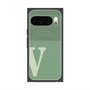 プレミアムスクエアケース with Pixelsnap［ オリジナル - initial two tone - V green ］