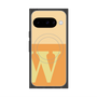 プレミアムスクエアケース with Pixelsnap［ オリジナル - initial two tone - W orange ］