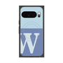 プレミアムスクエアケース with Pixelsnap［ オリジナル - initial two tone - W blue ］