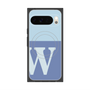 プレミアムスクエアケース with Pixelsnap［ オリジナル - initial two tone - W blue ］