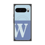 プレミアムスクエアケース with Pixelsnap［ オリジナル - initial two tone - W blue ］