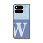 プレミアムスクエアケース with Pixelsnap［ オリジナル - initial two tone - W blue ］