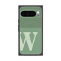 プレミアムスクエアケース with Pixelsnap［ オリジナル - initial two tone - W green ］