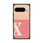 プレミアムスクエアケース with Pixelsnap［ オリジナル - initial two tone - X pink ］