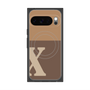 プレミアムスクエアケース with Pixelsnap［ オリジナル - initial two tone - X brown ］