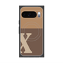 プレミアムスクエアケース with Pixelsnap［ オリジナル - initial two tone - X brown ］