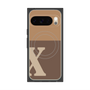 プレミアムスクエアケース with Pixelsnap［ オリジナル - initial two tone - X brown ］