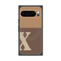 プレミアムスクエアケース with Pixelsnap［ オリジナル - initial two tone - X brown ］