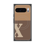 プレミアムスクエアケース with Pixelsnap［ オリジナル - initial two tone - X brown ］
