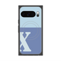 プレミアムスクエアケース with Pixelsnap［ オリジナル - initial two tone - X blue ］