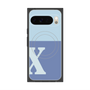 プレミアムスクエアケース with Pixelsnap［ オリジナル - initial two tone - X blue ］