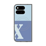 プレミアムスクエアケース with Pixelsnap［ オリジナル - initial two tone - X blue ］