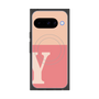 プレミアムスクエアケース with Pixelsnap［ オリジナル - initial two tone - Y pink ］