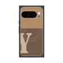 プレミアムスクエアケース with Pixelsnap［ オリジナル - initial two tone - Y brown ］