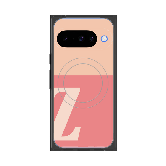 プレミアムスクエアケース with Pixelsnap［ オリジナル - initial two tone - Z pink ］