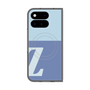 プレミアムスクエアケース with Pixelsnap［ オリジナル - initial two tone - Z blue ］