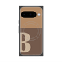 プレミアムスクエアケース with Pixelsnap［ オリジナル - initial two tone - B brown ］