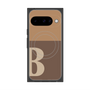 プレミアムスクエアケース with Pixelsnap［ オリジナル - initial two tone - B brown ］