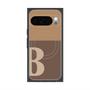 プレミアムスクエアケース with Pixelsnap［ オリジナル - initial two tone - B brown ］