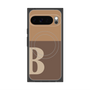 プレミアムスクエアケース with Pixelsnap［ オリジナル - initial two tone - B brown ］