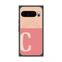プレミアムスクエアケース with Pixelsnap［ オリジナル - initial two tone - C pink ］