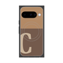 プレミアムスクエアケース with Pixelsnap［ オリジナル - initial two tone - C brown ］
