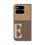 プレミアムスクエアケース with Pixelsnap［ オリジナル - initial two tone - E brown ］