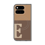 プレミアムスクエアケース with Pixelsnap［ オリジナル - initial two tone - E brown ］