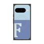 プレミアムスクエアケース with Pixelsnap［ オリジナル - initial two tone - F blue ］