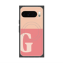 プレミアムスクエアケース with Pixelsnap［ オリジナル - initial two tone - G pink ］