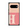 プレミアムスクエアケース with Pixelsnap［ オリジナル - initial two tone - H pink ］