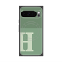 プレミアムスクエアケース with Pixelsnap［ オリジナル - initial two tone - H green ］
