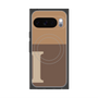 プレミアムスクエアケース with Pixelsnap［ オリジナル - initial two tone - I brown ］