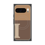 プレミアムスクエアケース with Pixelsnap［ オリジナル - initial two tone - I brown ］