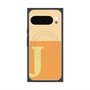 プレミアムスクエアケース with Pixelsnap［ オリジナル - initial two tone - J orange ］