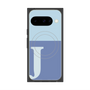 プレミアムスクエアケース with Pixelsnap［ オリジナル - initial two tone - J blue ］