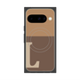 プレミアムスクエアケース with Pixelsnap［ オリジナル - initial two tone - L brown ］